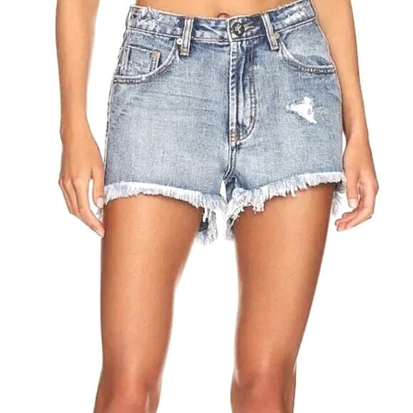 House of Harlow 1960 Pants - House of Harlow 1960 Hi Rise Cutoff Distressed Denim Shorts Hippie Boho, 28
